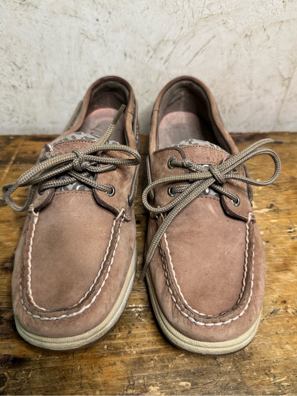 Sperry Women's Suede Boat Shoes in Taupe